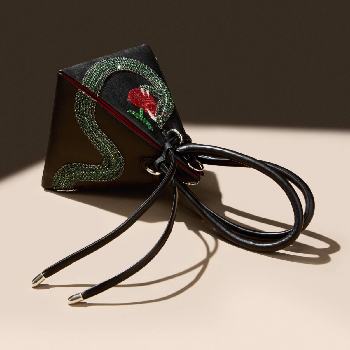 Pyramidal Designer Bags Black