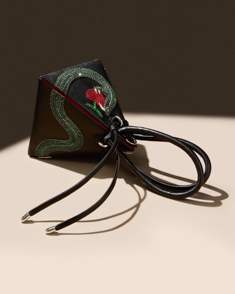 Pyramidal Designer Bags Black