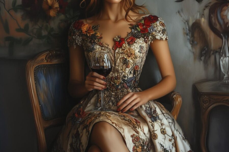Elegant cocktail dress example showcasing classic cocktail attire for women.