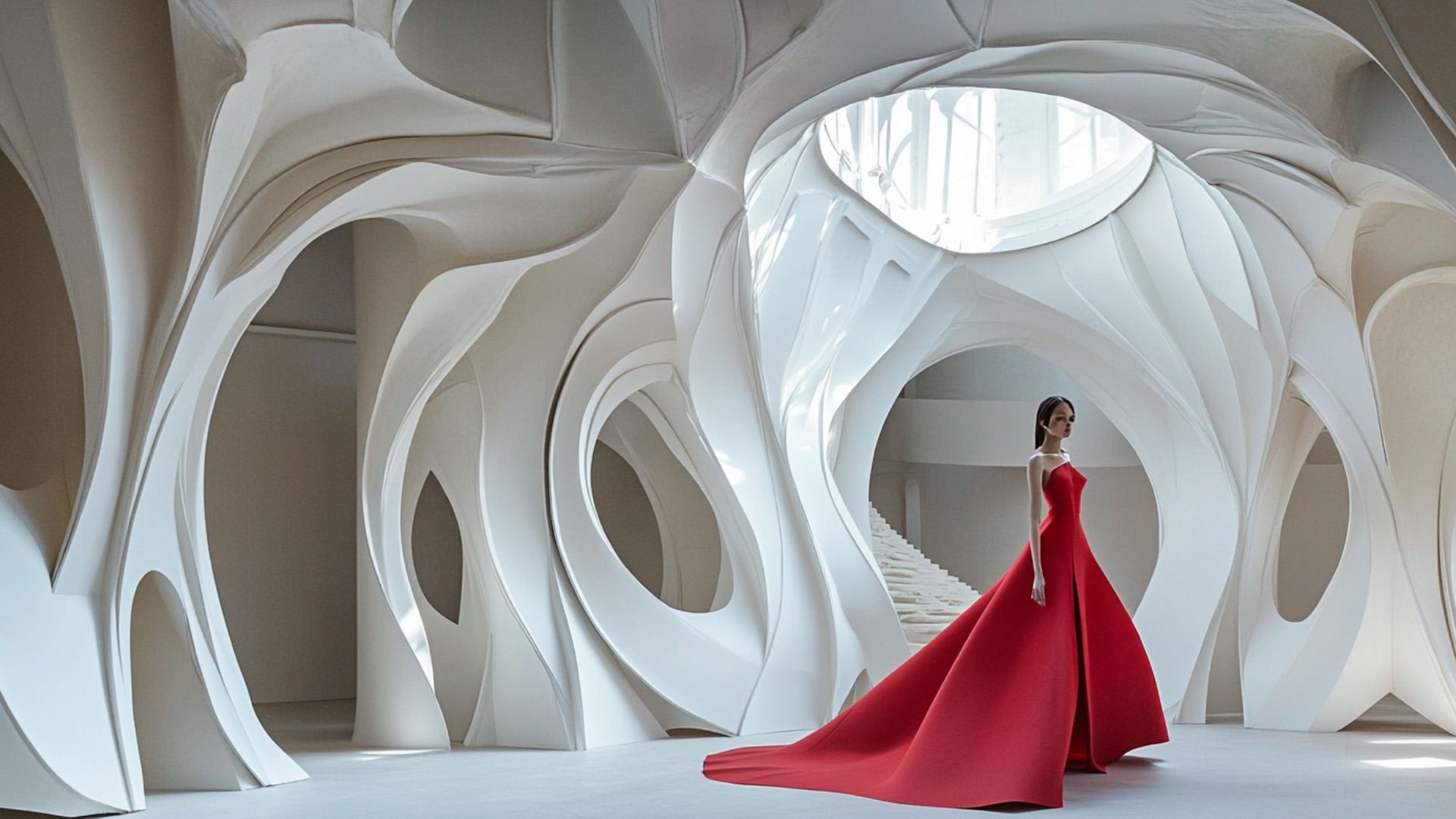 Building-inspired fashion with sharp lines and geometric forms