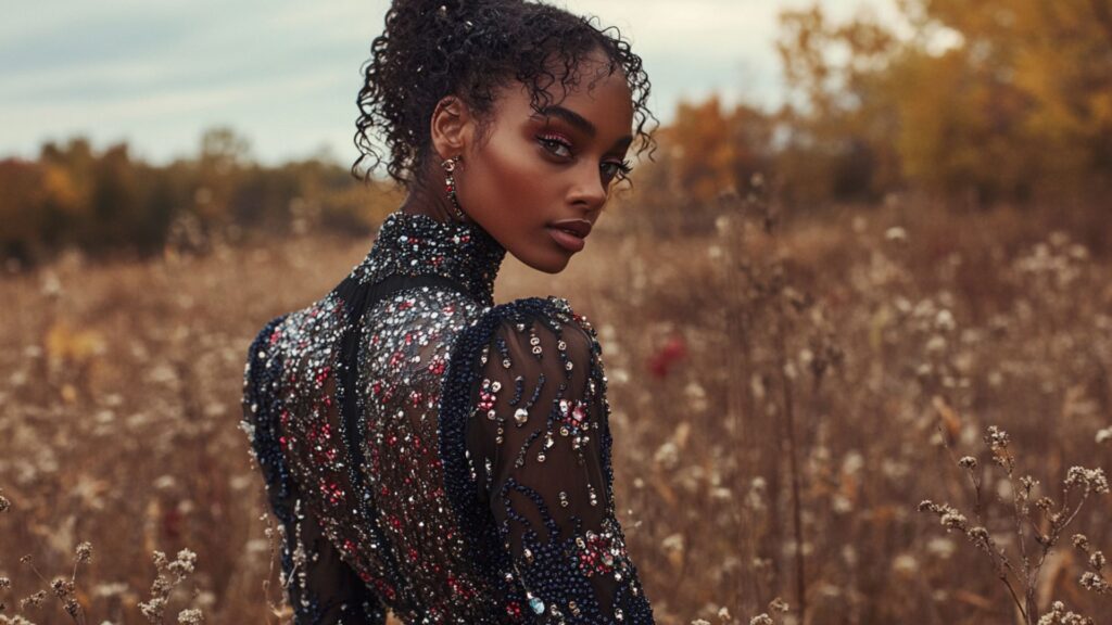 How to dress in winter with layered beaded dresses