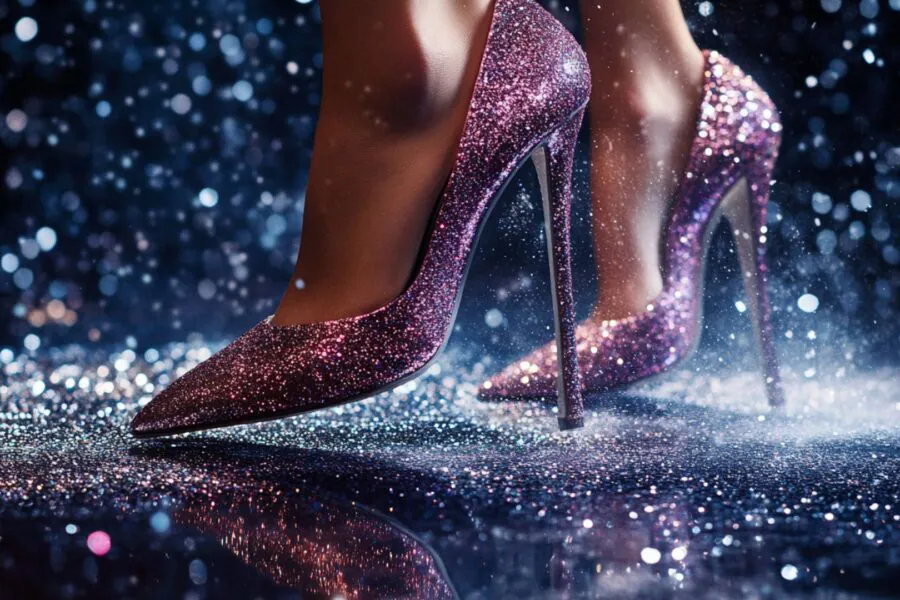 Shoes to wear with sequin dress for evening looks