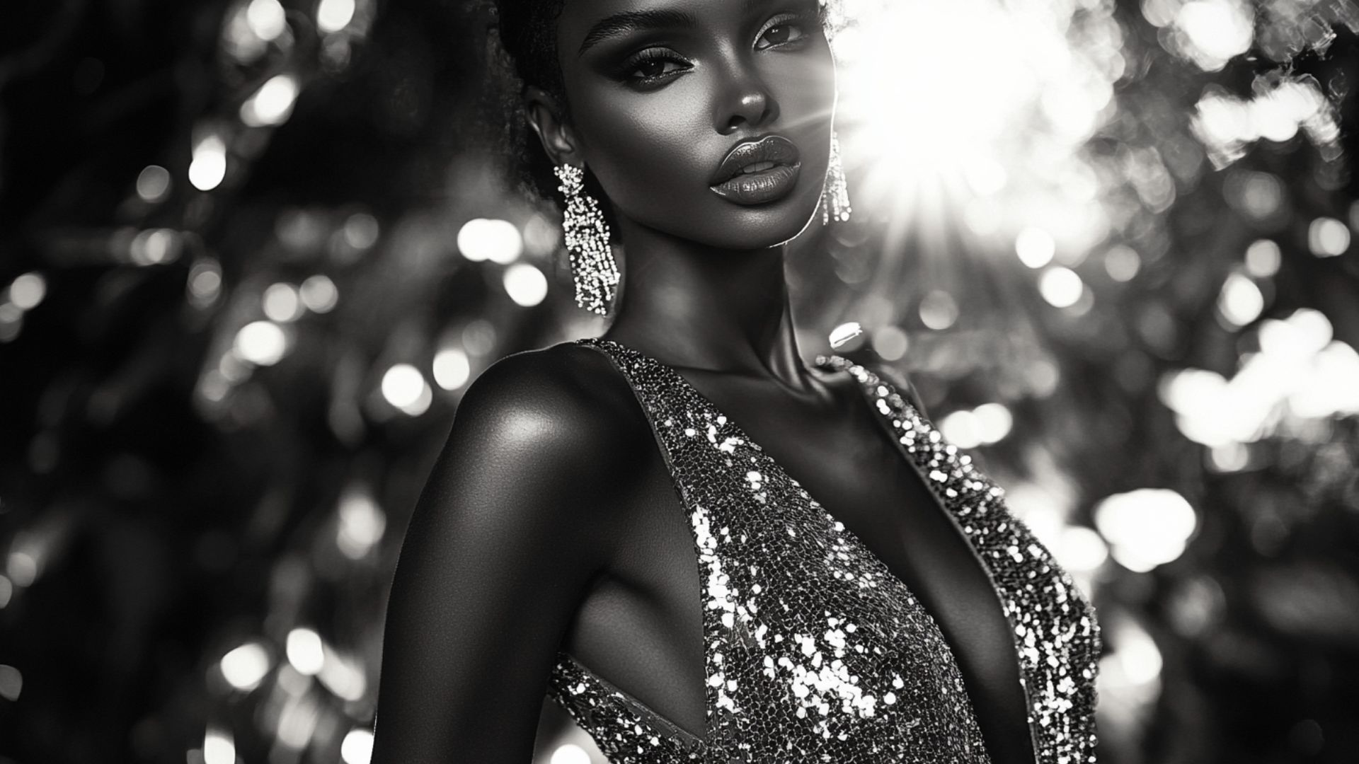 Beautiful sparkly dress in colorful outfit