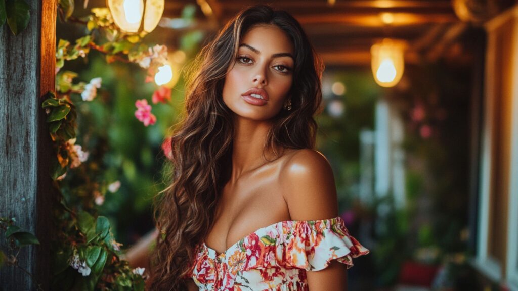 Summer dinner outfit idea for a romantic date night