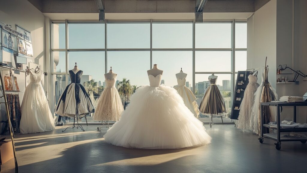 What makes a designer dress unique in fashion