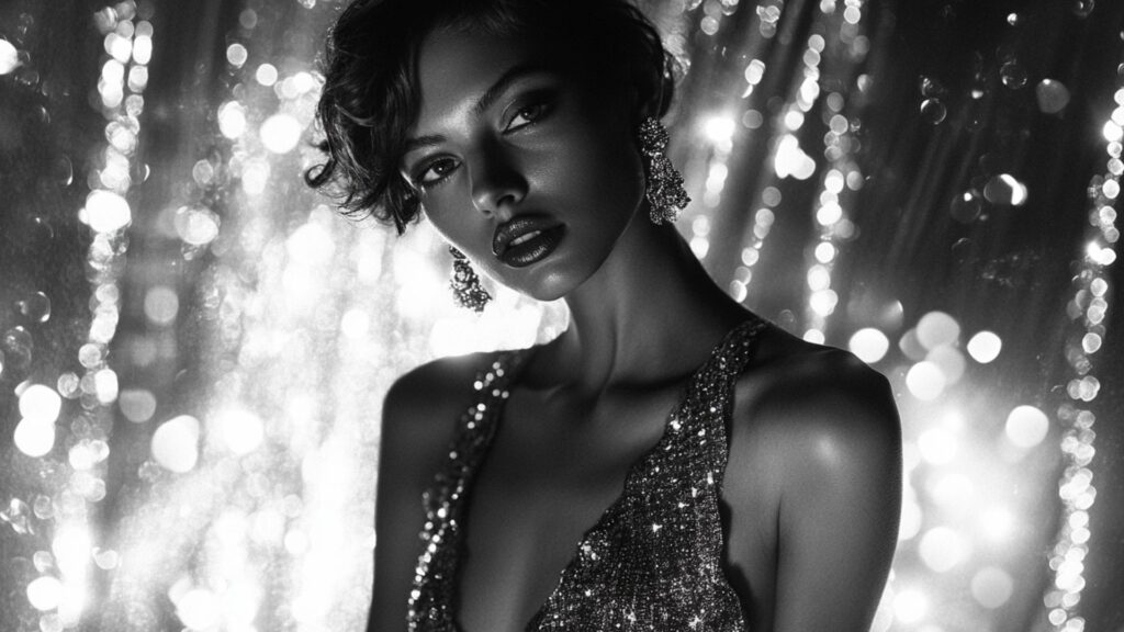 Glittery outfit for evening events