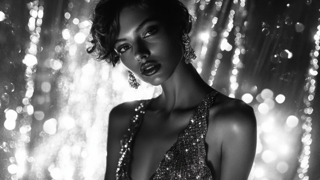 Glittery outfit for evening events