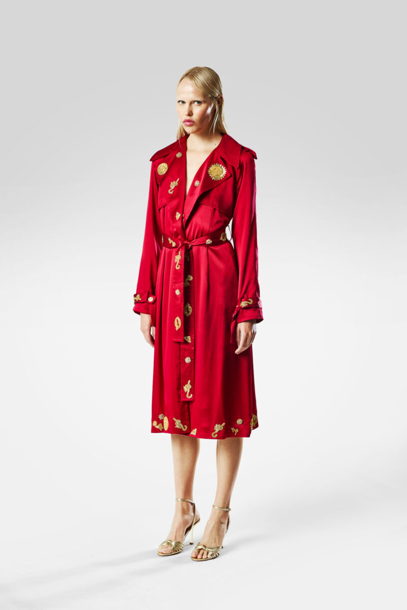 The Red Oracle Trenchcoat