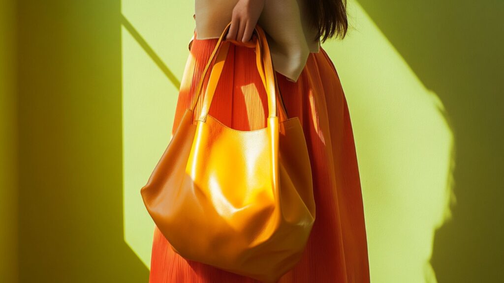 Slouchy soft leather handbag perfect for casual outfits