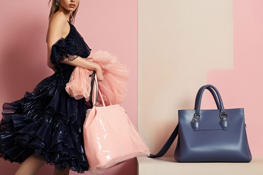 Luxury designer bags and handmade evening dresses