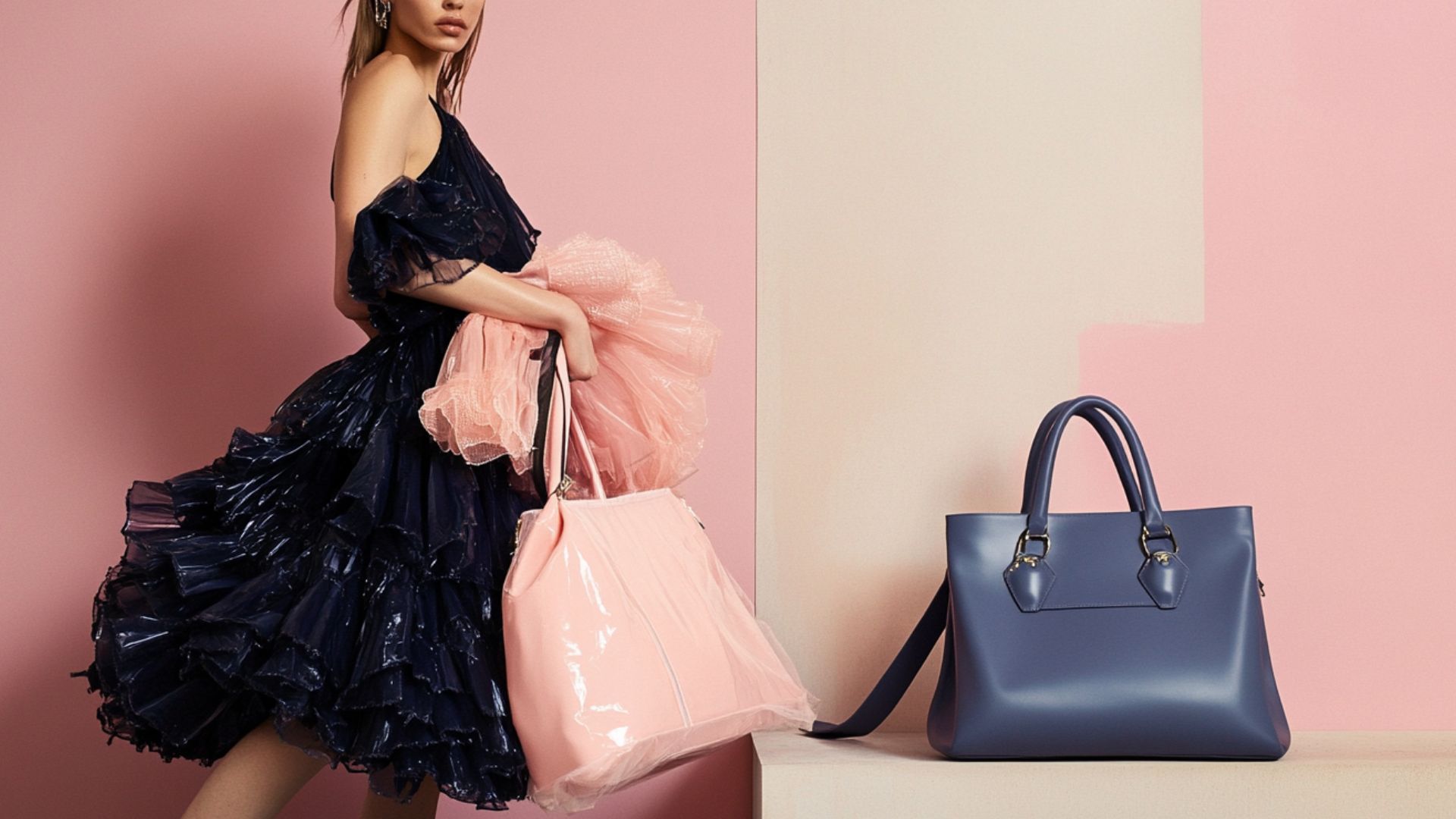 Luxury designer bags and handmade evening dresses